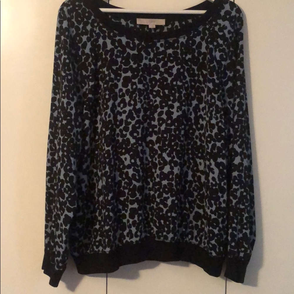 Navy & Light Blue Loft Blouse